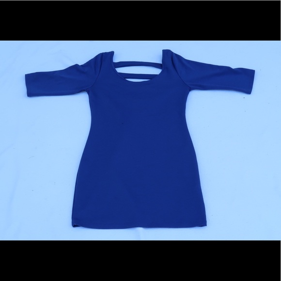 Blue tight fitted dress - Picture 1 of 2