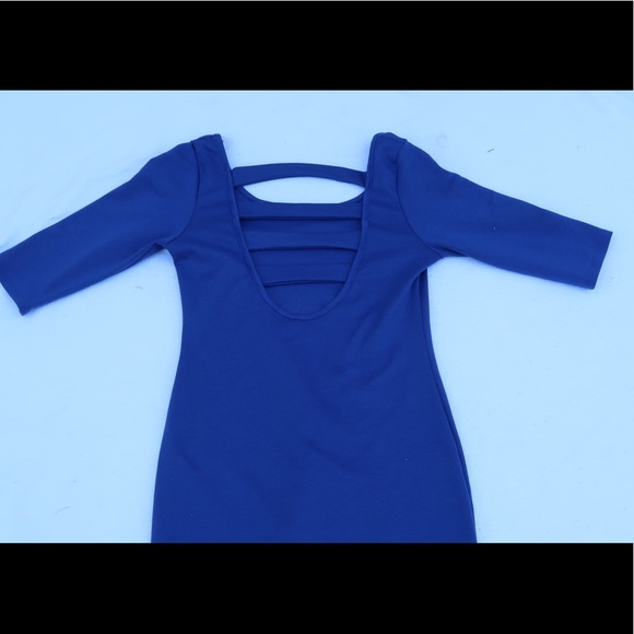 Blue tight fitted dress - Picture 2 of 2