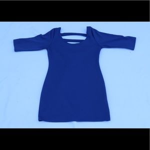 Blue tight fitted dress