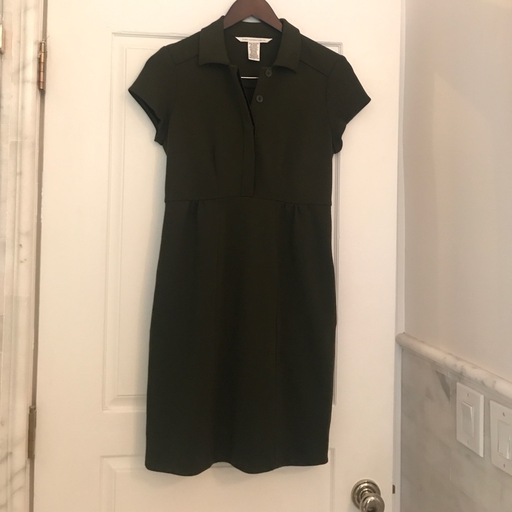 Forest Green Diane von Furstenberg collared dress