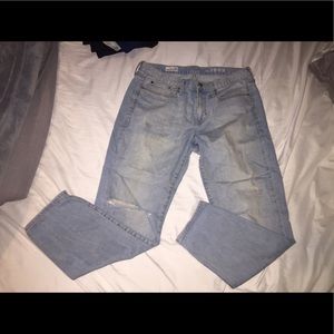 Ripped boyfriend jeans