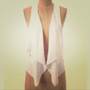 Silk Drape Layered Vest