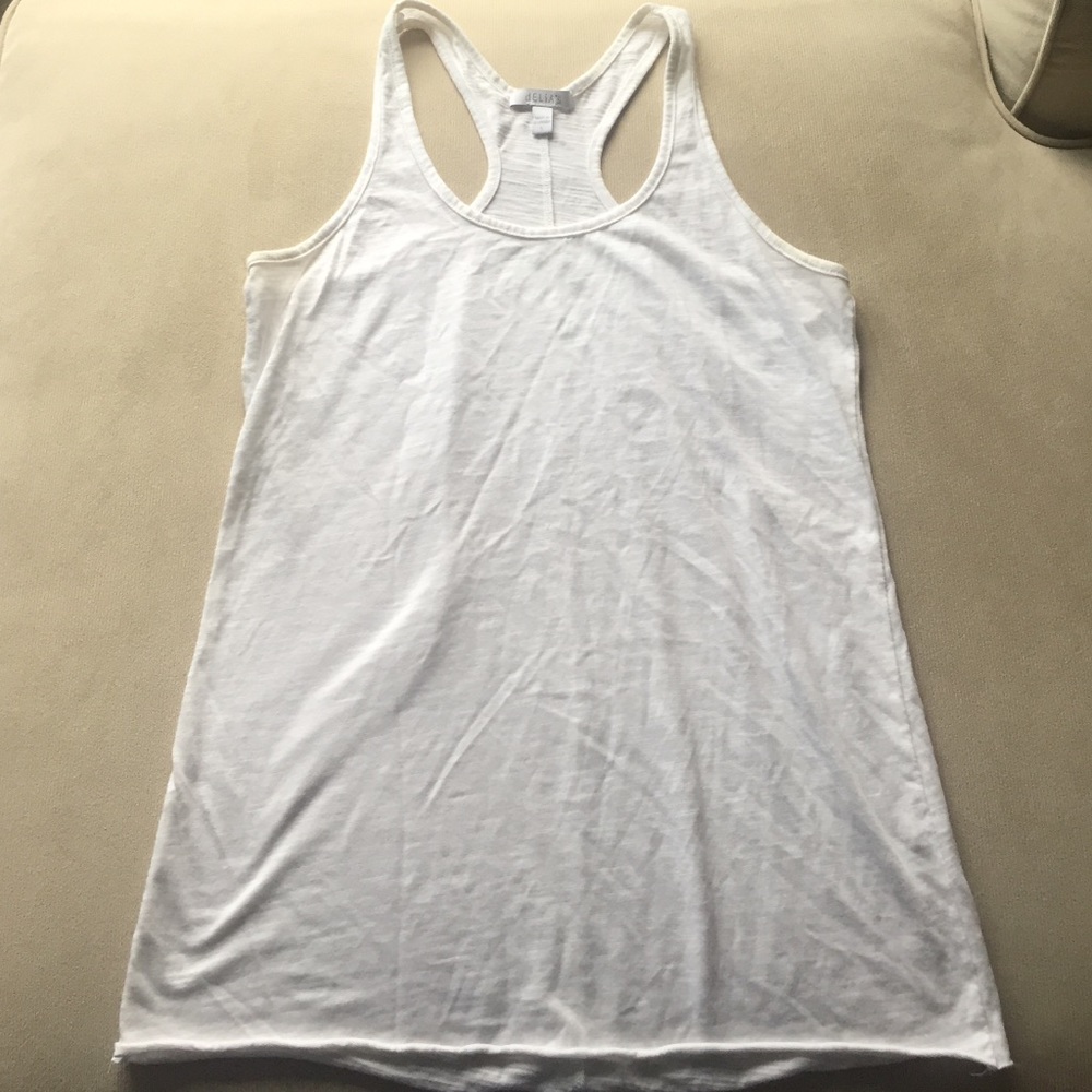 White racerback tank top