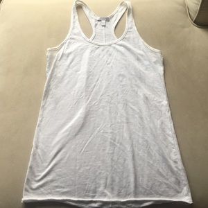 White racerback tank top