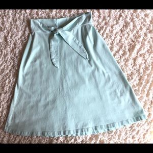 Prana A-line shirt - light blue w/ tie at waist