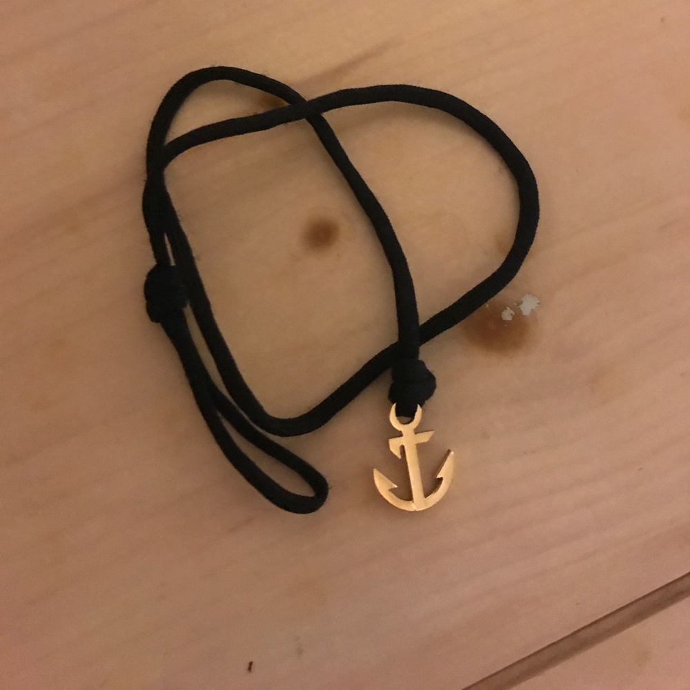 Rope and Gold Anchor Bracelet