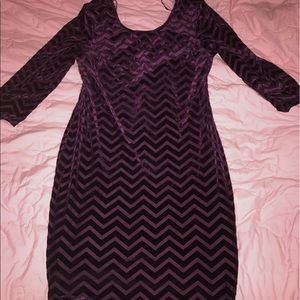 Velvet chevron dress F21 Plus