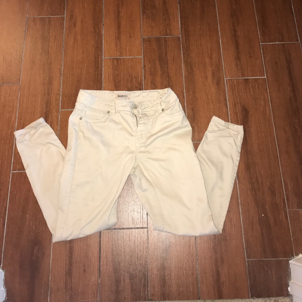 Khaki Skinny Ankle Length Pants