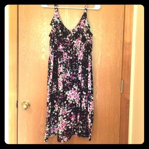 Black and purple floral dress (firm price)