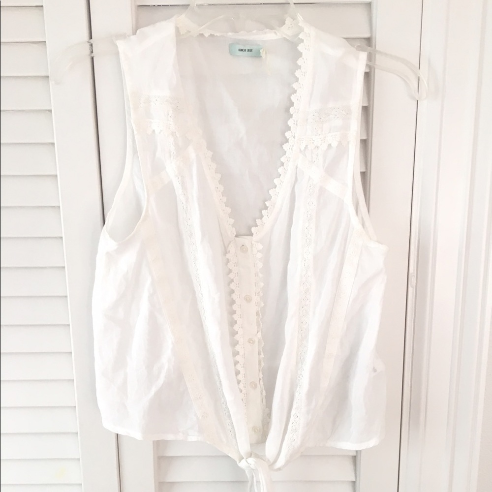 White Urban Outfitters tie top