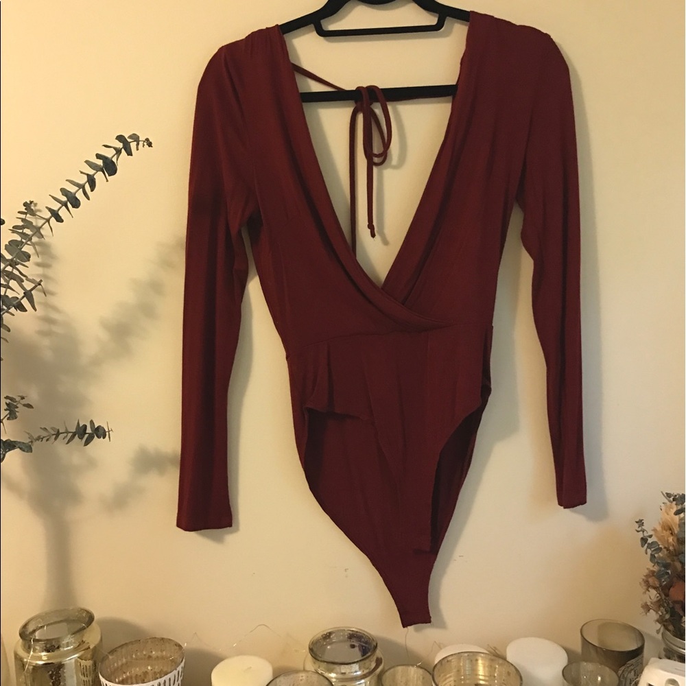 Maroon bodysuit