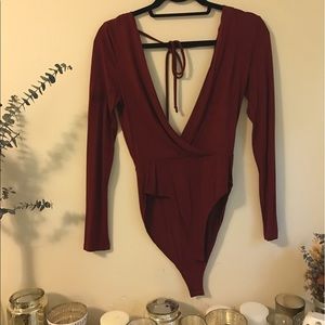 Maroon bodysuit