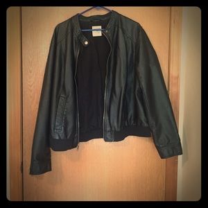 Faux Leather Moto Jacket