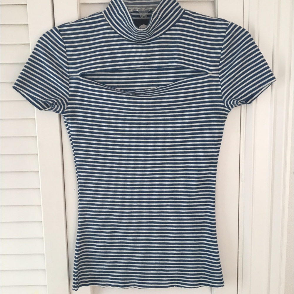 Blue and white stripped Nasty Gal sweater