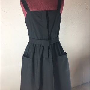Theory sun dress with belt, black, size 10