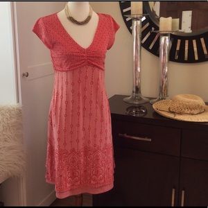 Athleta Cherry Beaded Border Burnout Dhara Dress M