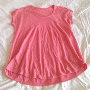 Eileen Fisher linen jersey top (s, salmonish pink)