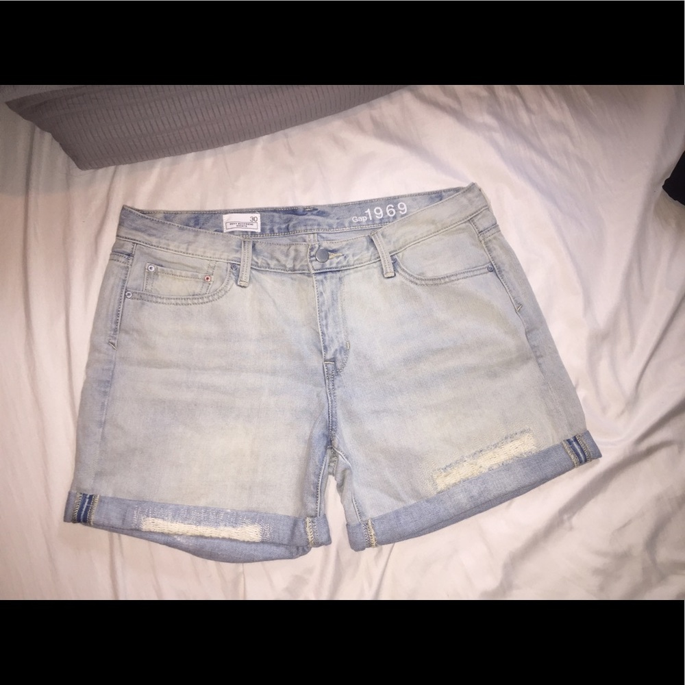 Boyfriend light denim jean Bermudas