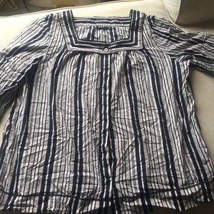 Black and white stripe blouse