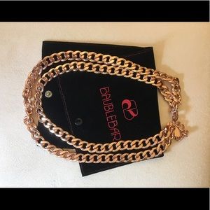 BaubleBar | Rose Gold Double Layer Chain Necklace