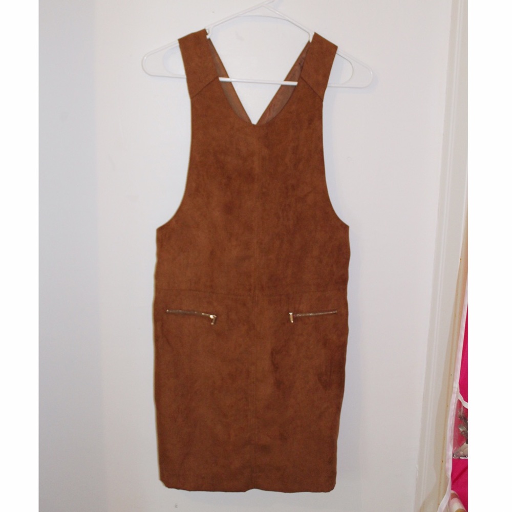 Tan Suede Mini Dress
