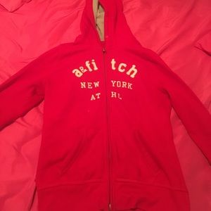 Red A&F hoodie
