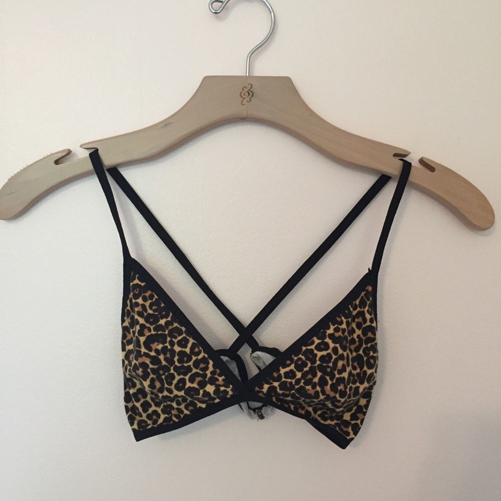 American Apparel Leopard Bralette