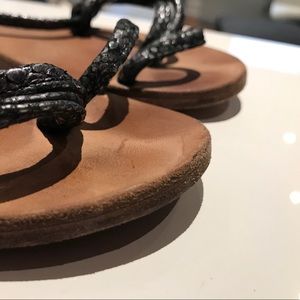 Galliano Shoes - Galliano Leather Flip Flops Galliano Shoes - Galliano Leather Flip Flops