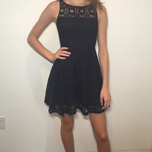 Navy Blue Lace BB Dakota Dress