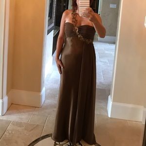 Mocha evening gown