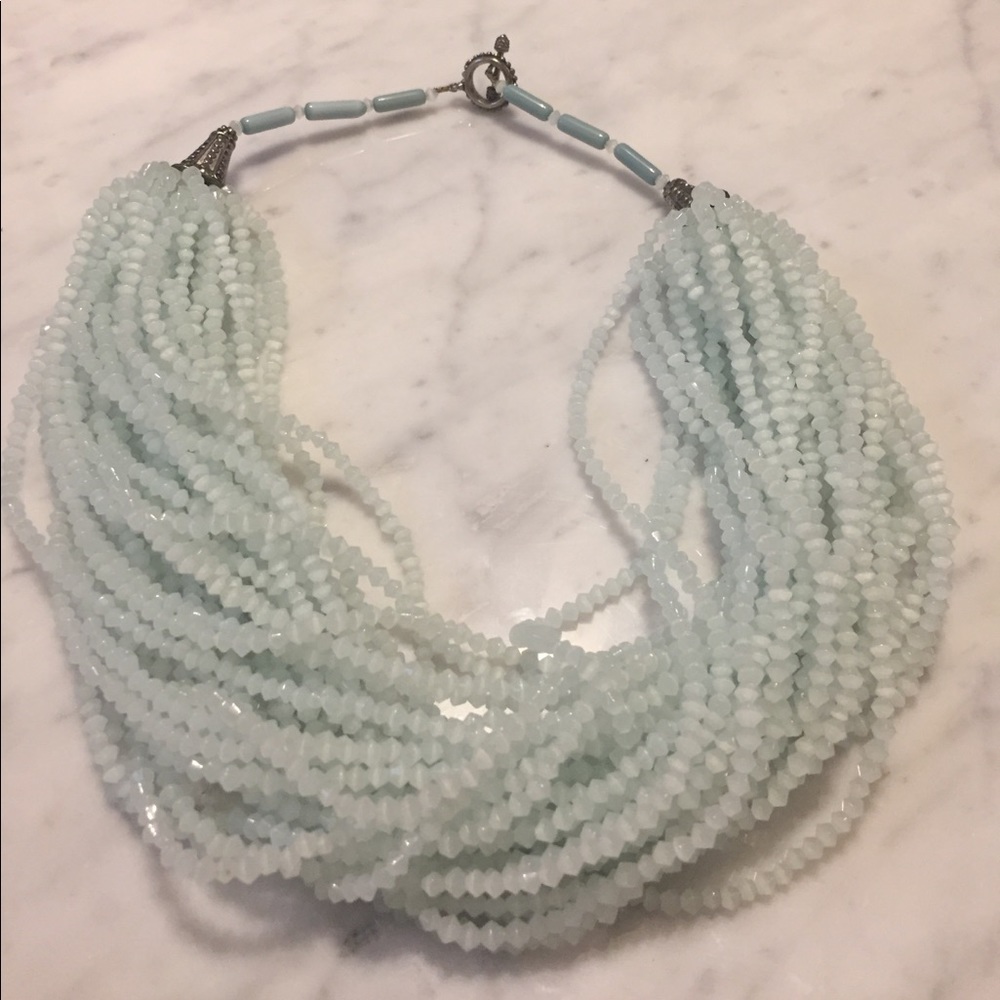 Aqua statement necklace