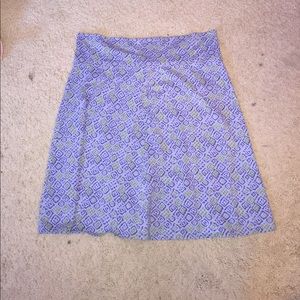 Patterned midi skirt