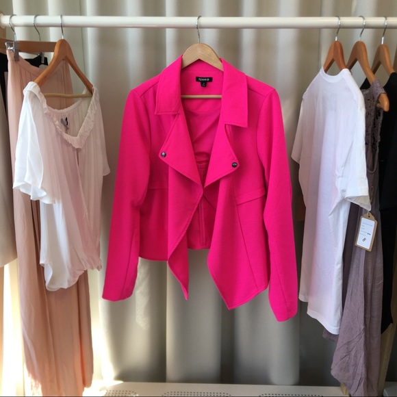torrid Jackets & Blazers - Torrid Neon Pink Open Jacket Size 2