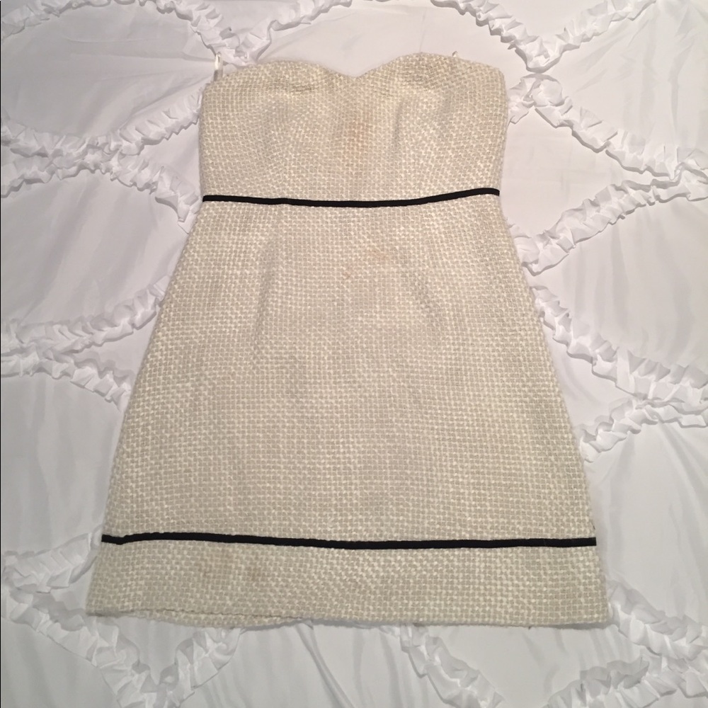 Kimchi Blue Twill Off White Strapless Dress