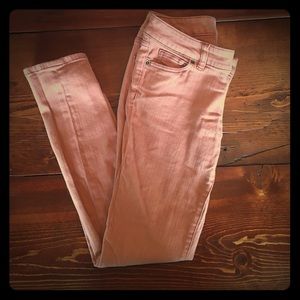 Peach Color jean leggings sz 0