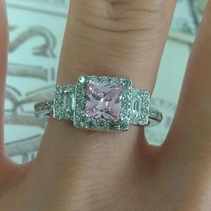 Genuine Solid Sterling Silver Engagement Ring