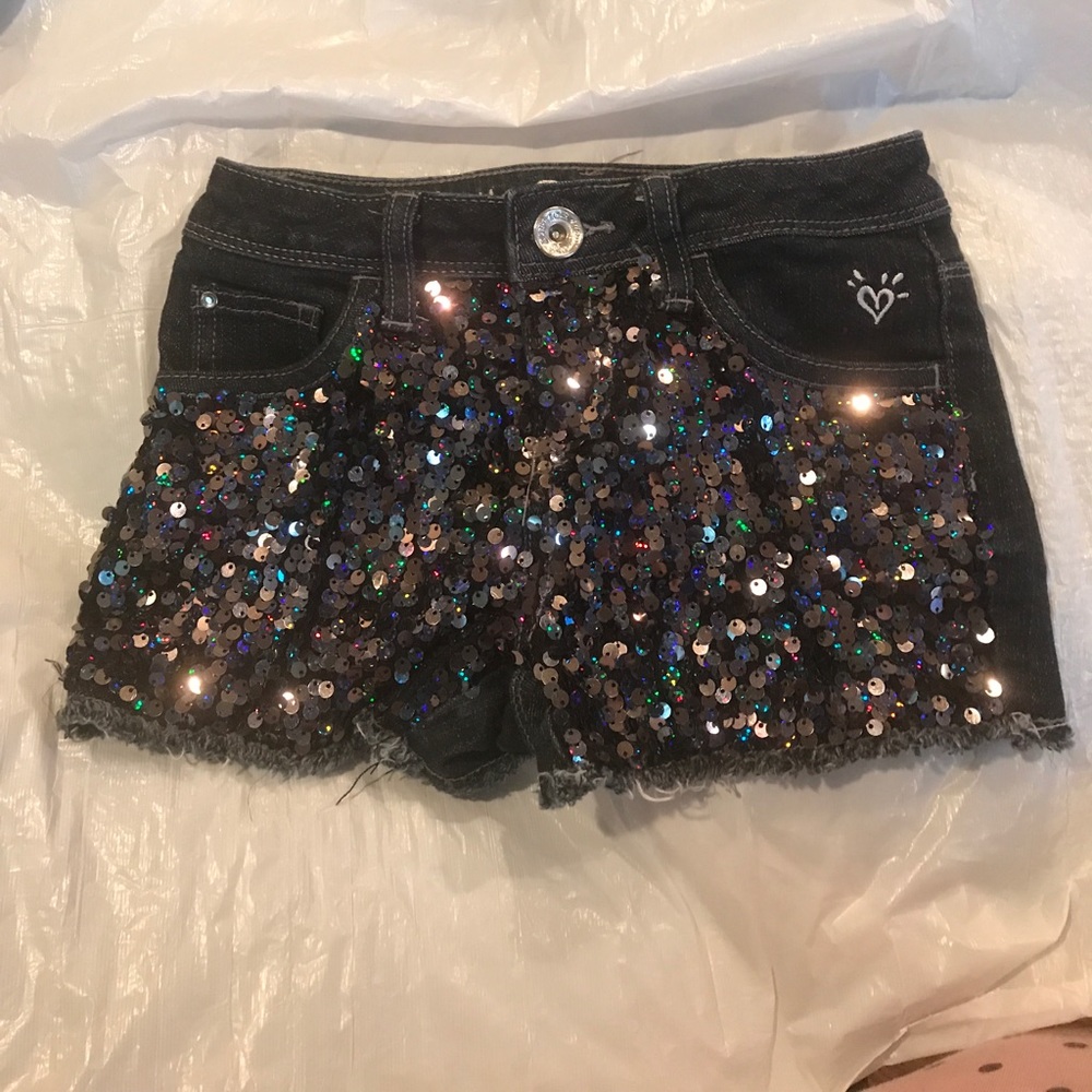 Justice sequins shorts