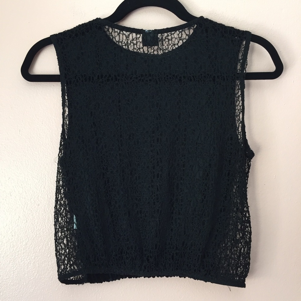 Zara Crushed Velvet Crop Top - Picture 3 of 3