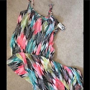 NWT multicolored chevron maxi dress