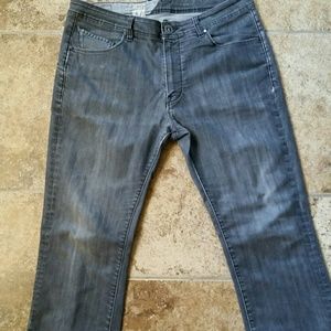 Men's Volcom gray, distressed jeans, size 36