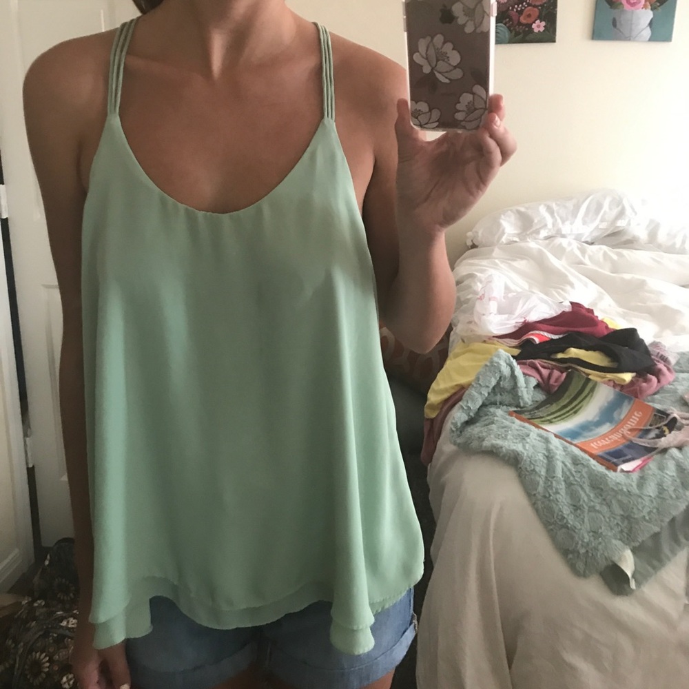 Mint green tank top