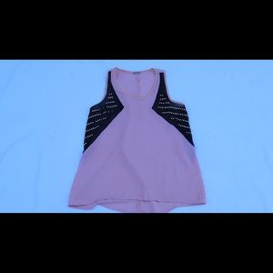 Pink and black blouse