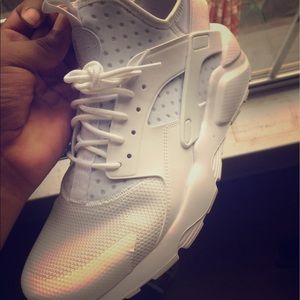 All White Huaraches Worn Twice