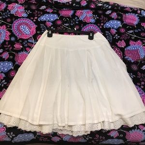 White dotted skirt