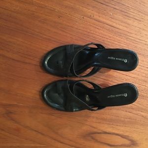 Etienne Aigner black slip on sandals 8.5 M
