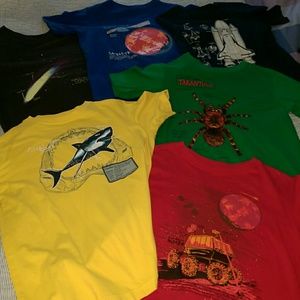 6 Land's End 100% Cotton Space & Science T Shirts