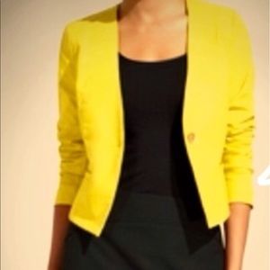 Faux leather blazer