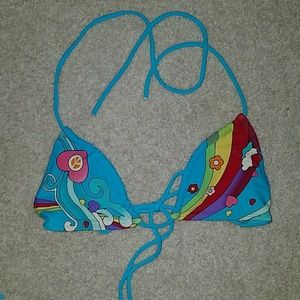 Cute print bikini top
