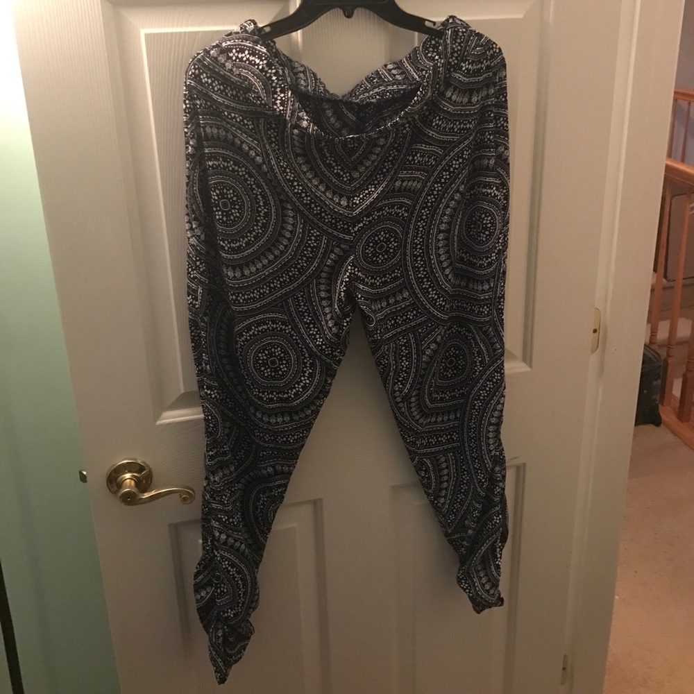 Blue Patterned Pants