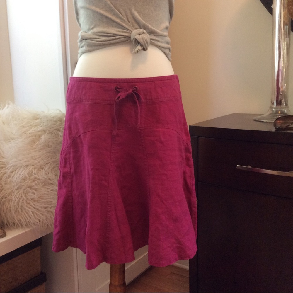 Athleta Daydream Linen Skirt - Magenta - 6